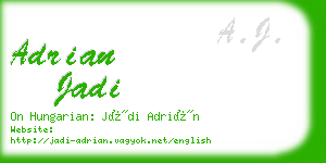 adrian jadi business card